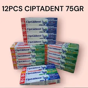 Ciptadent Pasta Gigi 75gr Promo Isi /12Pcs/8Pcs/6Pcs Perlindungan GIGI Maksimal 12 jm-Mulut/ Murah / Varian Atau warna Random /Gusi Bersihkan / Memutihkan ciptadent  pasta Menyembuhkan odol  ciptadent promo