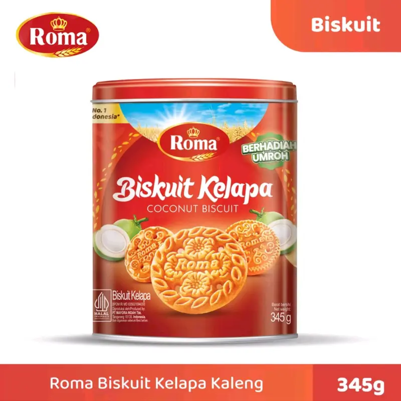 ROMA sandwich lemon timba.Roma Kelapa Kaleng Berhadiah - Kue Lebaran 345gr - Makanan, Bawang, Kering, Snack, Nastar, Pedas, Cemilan parcelle baranidul 3