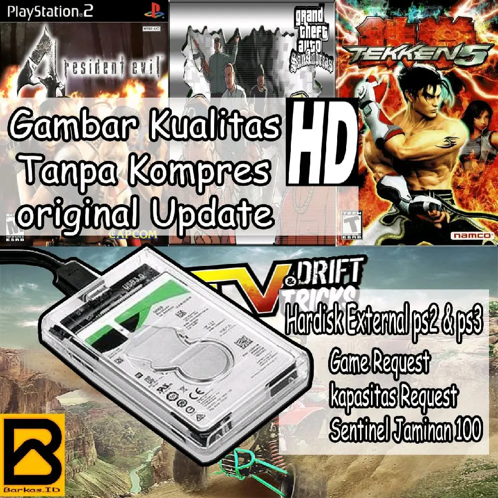 Hardisk external PS 2 full Game support Slim & Fat