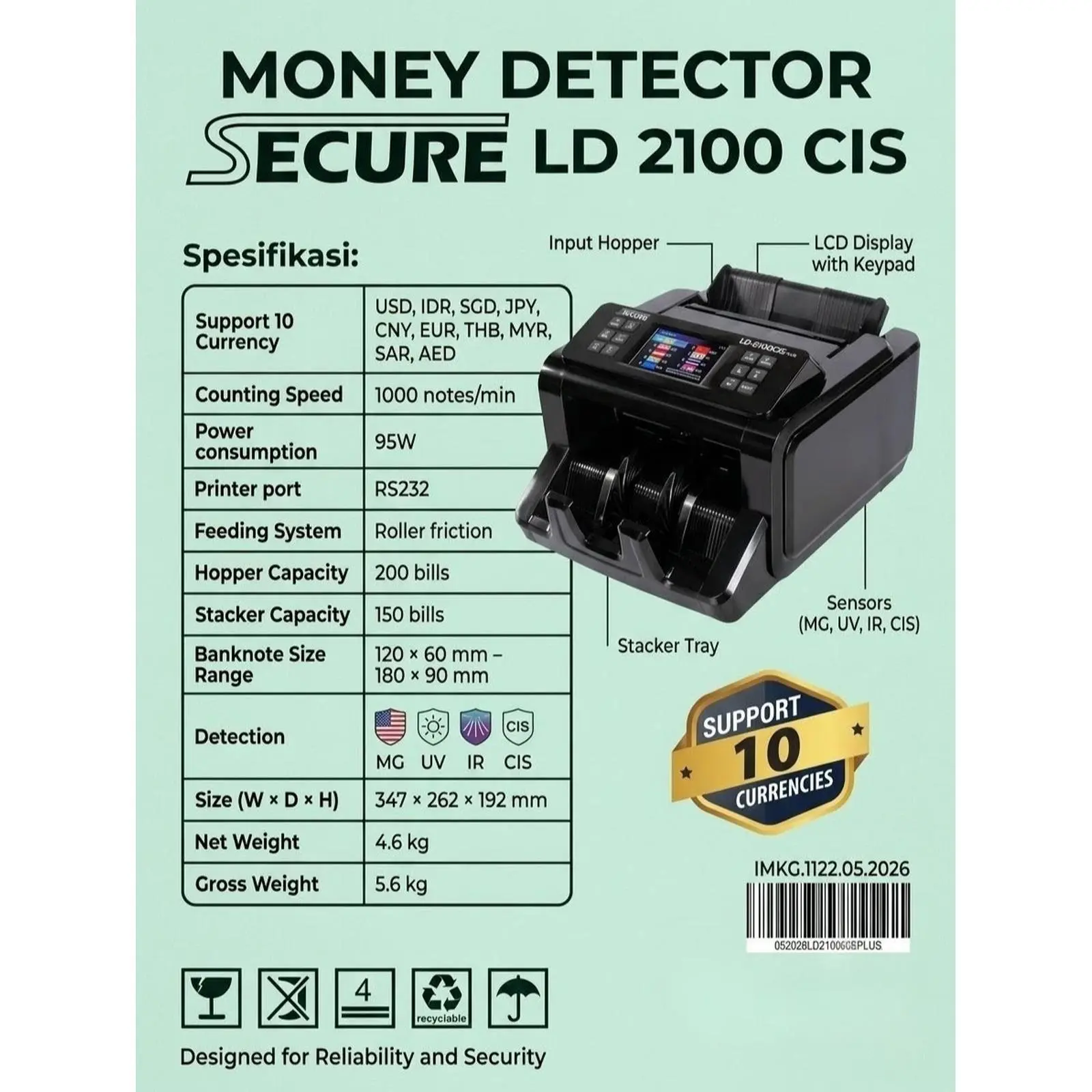 secure ld 2100 cis plus || garansi resmi 1 tahun