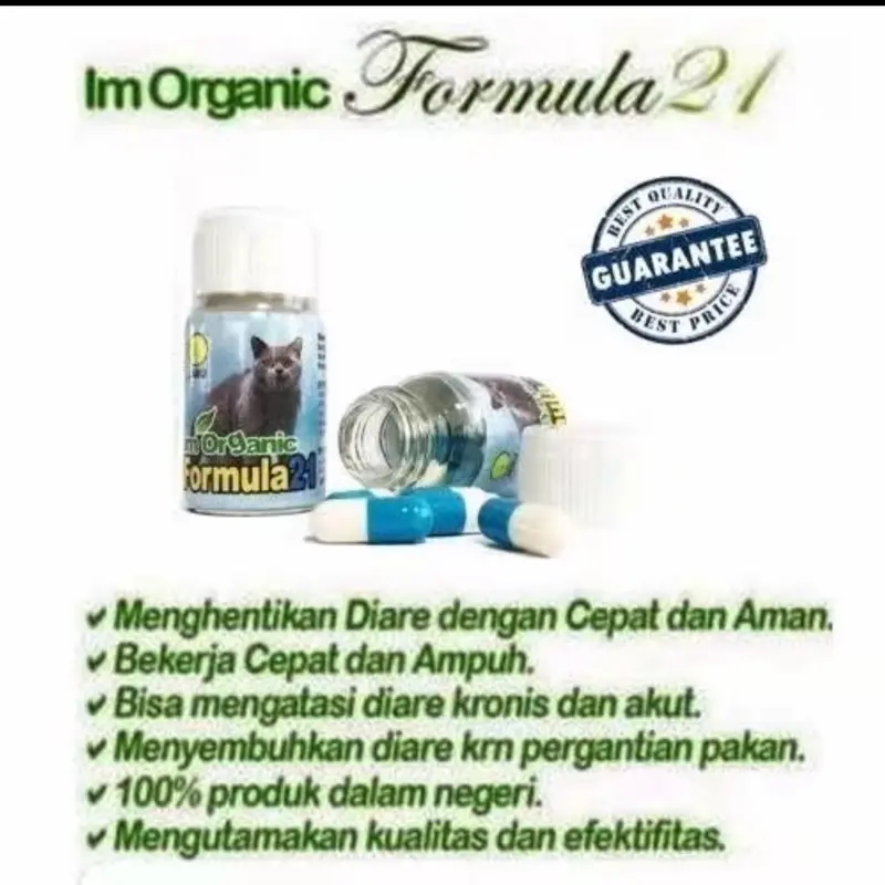 Imo Formula F21, Obat Diare Kucing 2