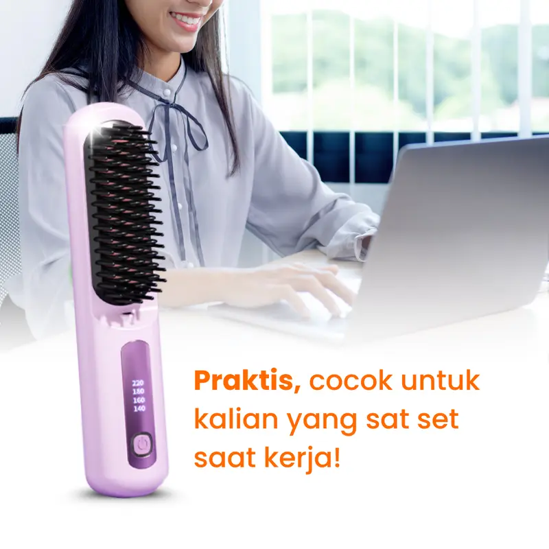 Resol Sisir Catok Portable Tanpa Kabel Catokan Meluruskan 4