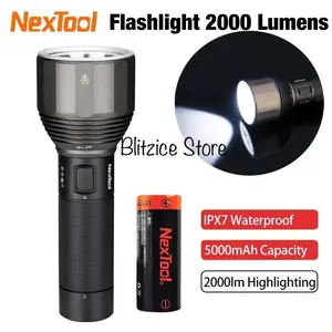 Nextool Flashlight 2000 Lumens Senter LED Rechargeable Light Camping Outdoor Waterproof