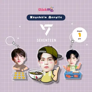 Gantungan Kunci Ganci Keychain Acrylic Kpop SEVENTEEN Carat Idol Korea Series Anti Banting Untuk Tas Kunci Motor Mobil