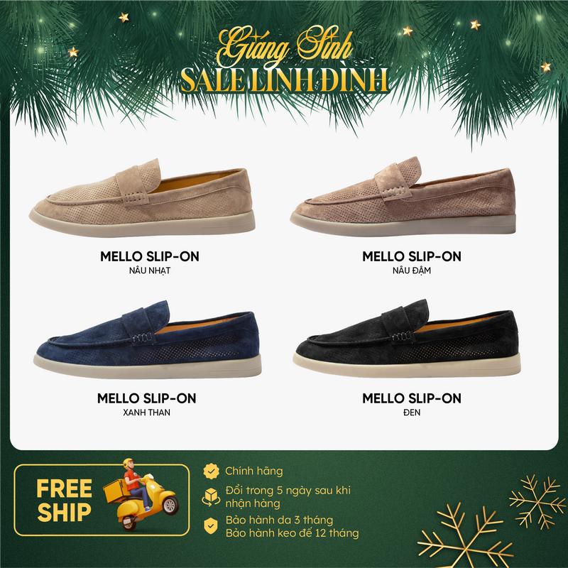 Giày Lười Nam Bentoni Mello SlipOn Chất Liệu Da Lộn Bò Cao Cấp Mềm Mại Giữ Phom Đế Cao Su Êm Ái Chống Trơn Bền Đẹp Năng Động phù hợp Đi Làm Đi Học Đi Chơi