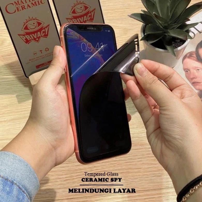 For Infinix Smart 9 HD Anti Gores Spy Ceramic Anti Intip Layar Anti Pecah Berbahan Lentur Full Layar