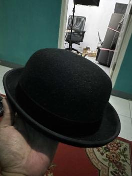 Product Review of Topi Fedora tipe Bowler Dewasa new edition Pria Wanita Warna Hitam Hat from 𝐃**] 0