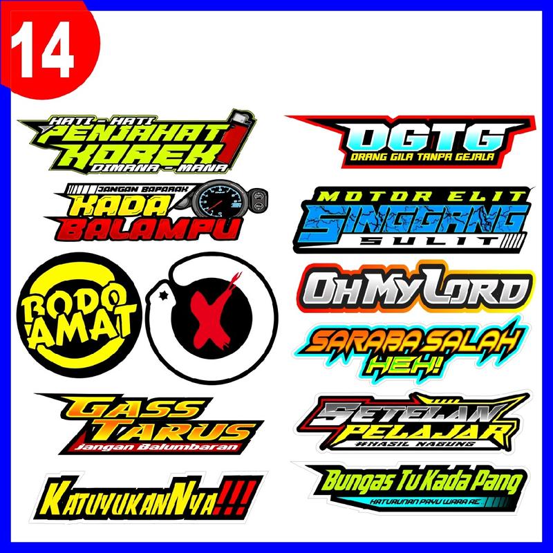 STIKER Motor Cutting isi 12 pcs - Hologram dan Vinyl - Paper, Stationery - Car 3