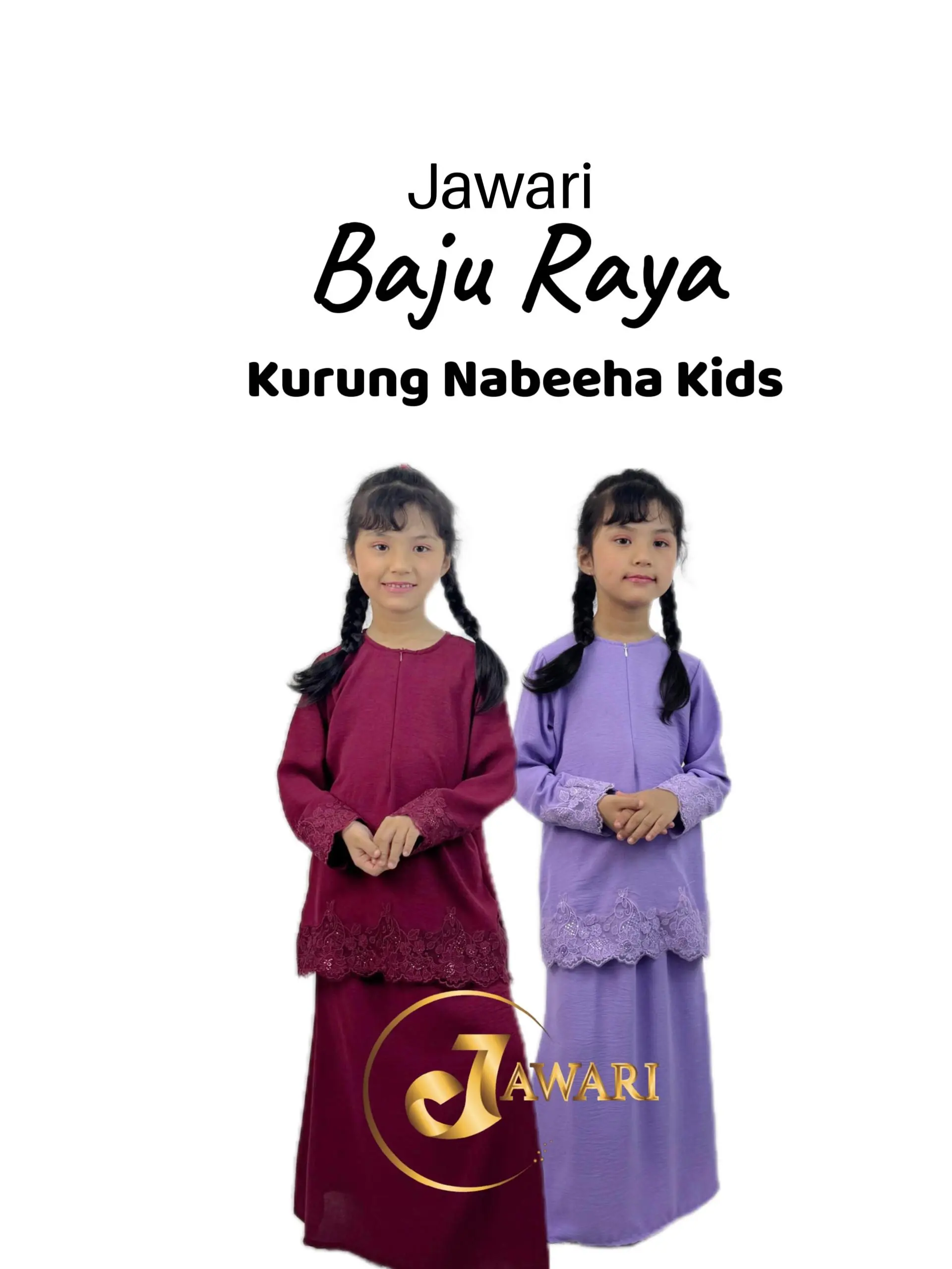 JAWARI Baju Raya 2025 Kurung Nabeeha Kids Sedondon Ibu dan Anak