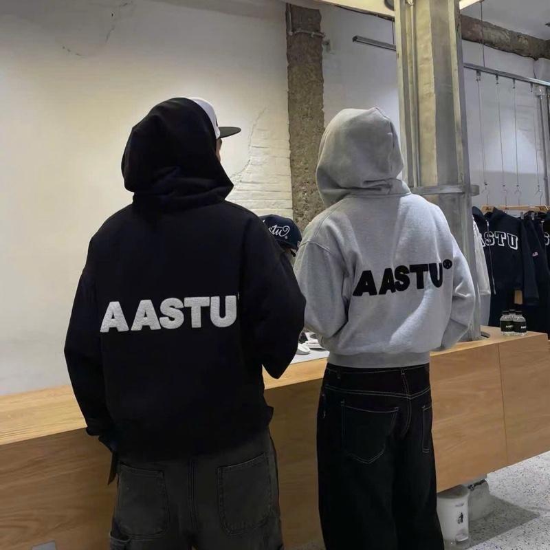 LIVE Áo hoodie ZIP AASTU BASIC LOGO vải nỉ cao cấp siêu dày mùa đông hình thêu xù chuẩn xịn bền màu nam nữ local brand CONE.club