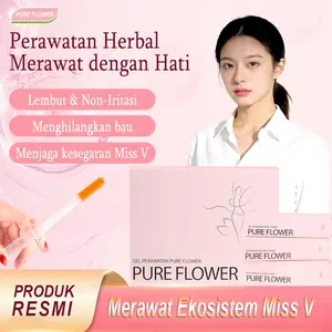【Pure Flower】3g*5pcs.gel penghambat bakteri herbal, gel perawatan intim untuk menghilangkan bau, mengurangi gatal dan melembapkan.