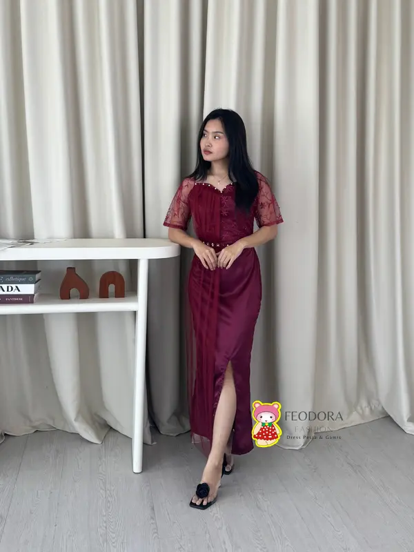 [ FEODORA ] DRESS AURORA / dress pesta premium / gaun pesta terbaru / dress party / dress kondangan / dress natal 2025 8