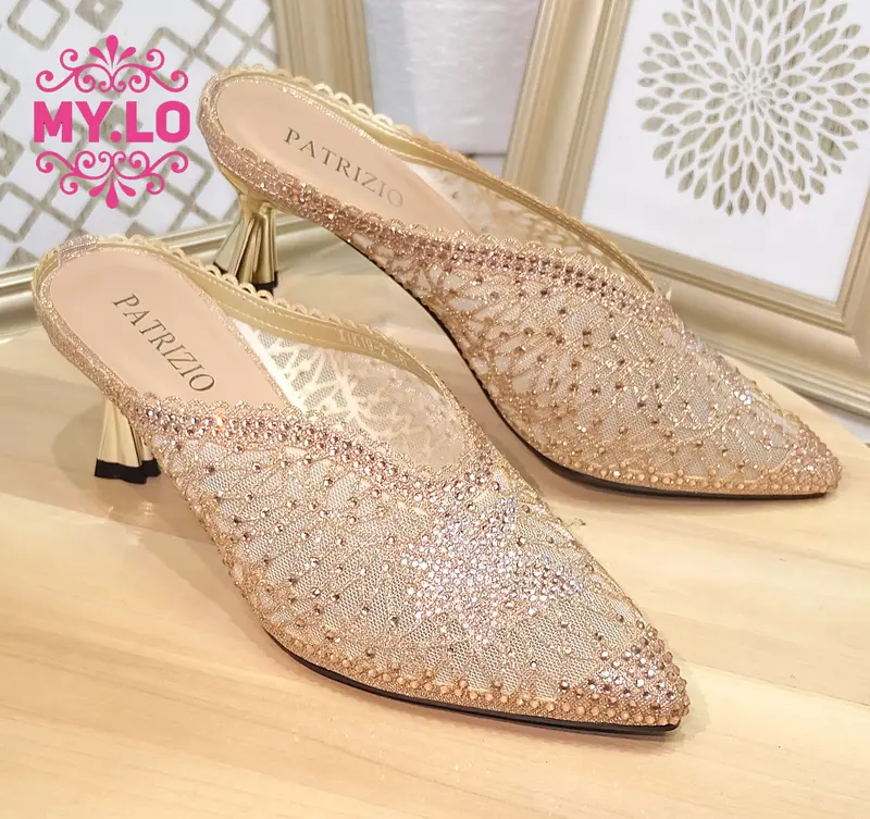 SANDAL PESTA WANITA SELOP KEBAYA PEREMPUAN SENDAL PENGANTIN SLOP KEBAYA MEWAH ELEGAN WEDDING SESERAHAN WISUDA IMPORT PREMIUM heels  cantik  elegan sandal  wanita  tinggi heels  kebaya sandal  tertutup 0