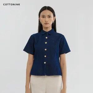 COTTONINK - Atasan Kemeja Denim Wanita Dark Denim Loreto #AnniversaryCollection2025 #BestSelling