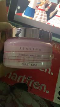 Product Review of SLAVINA Organic Rice Body Scrub First Kiss | scrub badan untuk menghilangkan bekas luka from f**a 1
