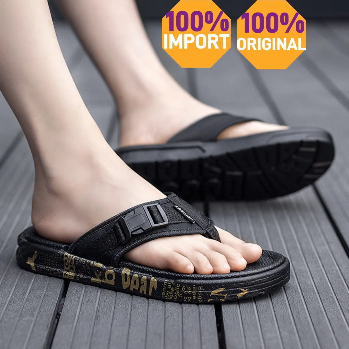 100%Import+COD + Kirim Hari ini - Sendal Pria Sol karet anti slip Sandal Pria Sandal Pria Kekinian Sandal Pria Dewasa Sandal Pria Keren Sandal Pria sandal  priamurah