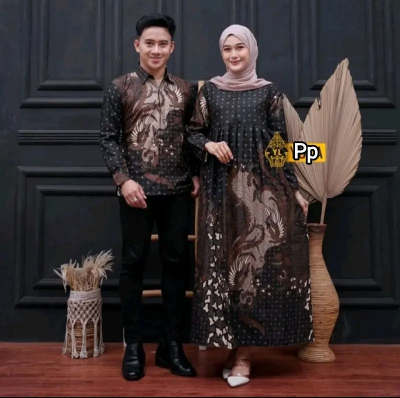 Gamis Batik Couple Baju Batik Pasangan Harga Sepasang 6
