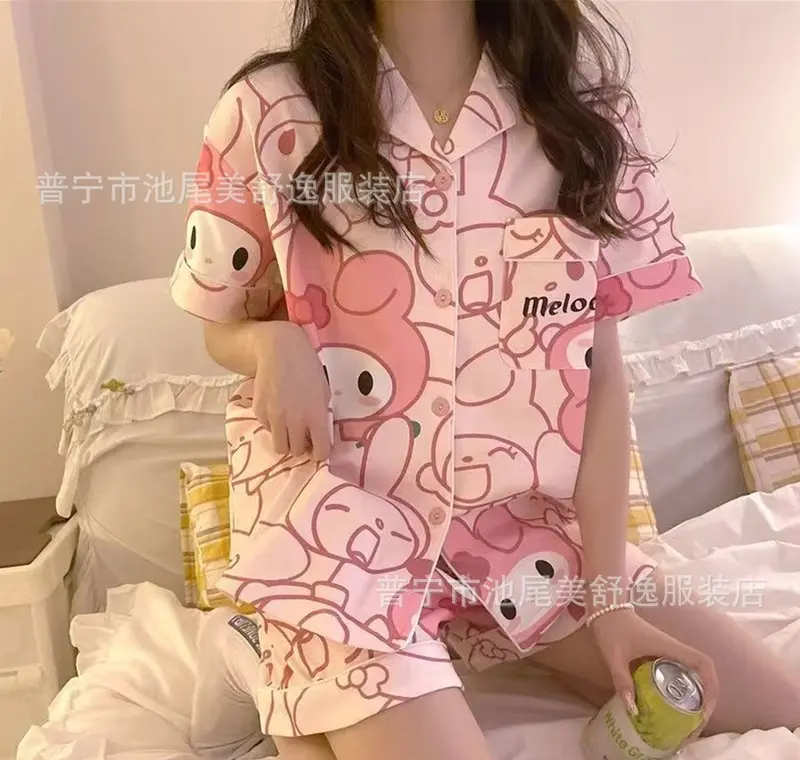 setelan piyama kartun shinchan kancing import 1