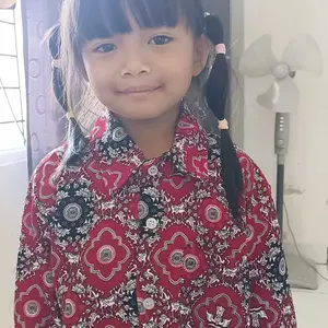 Baju Batik Tunas Anak Sekolah SD Nasional Merah Lengan Panjang & Pendek Seragam Unisex Motif Harapan Bangsa Bahan Baseway Halus Nyaman Size S-XXL Untuk Kelas 1-6