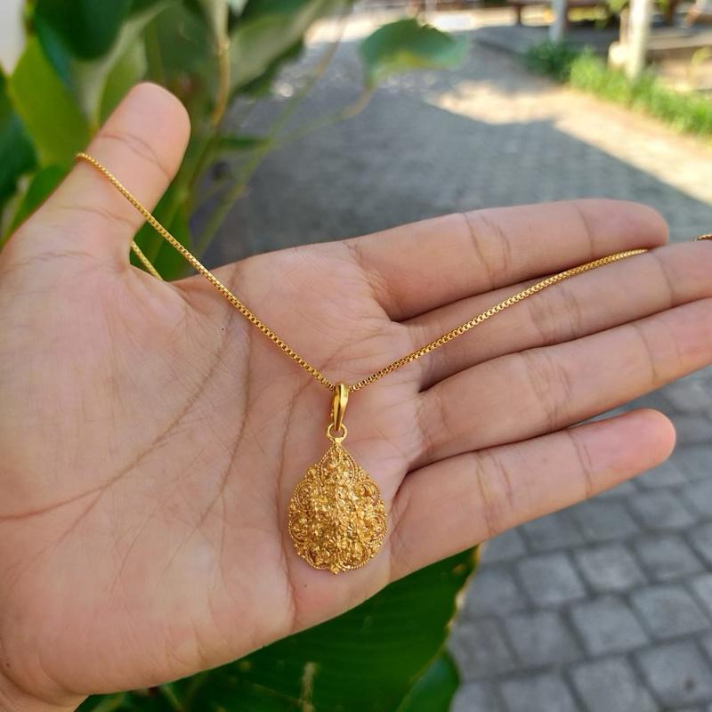 kalung tetes bun bali lapis emas 2