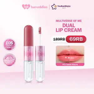 BNB barenbliss Multiverse of Me Dual Lip Cream 36 Jam Tahan Lama, Formula Matte and Glossy 2-in-1, Warna Intens dan Melembapkan Bibir