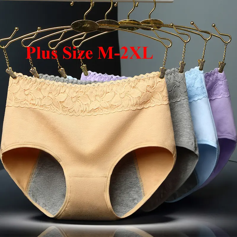 Menstrual Panties Cotton Women Menstrual Period Leakproof Underwear Plus Size M-2XL