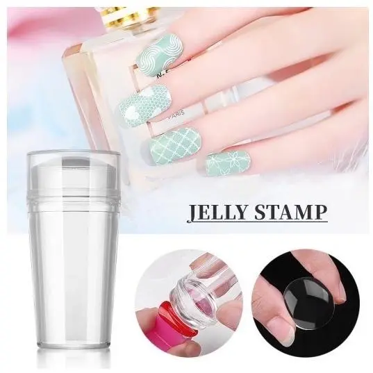 Jelly Stamp Nail Art and Spatula/ Stempel kuku painting / Nail Art Stamp Stencil Stamping Template Plate Set/Cetakan Plat