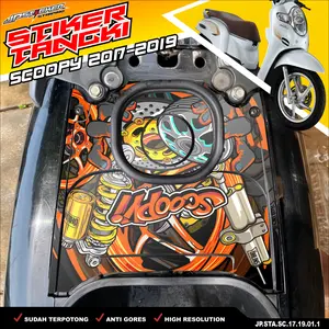 Stiker Tangki Bensin Scoopy 2017 2018 2019 2020 Sticker Tengki Motor Anti Luntur JPS