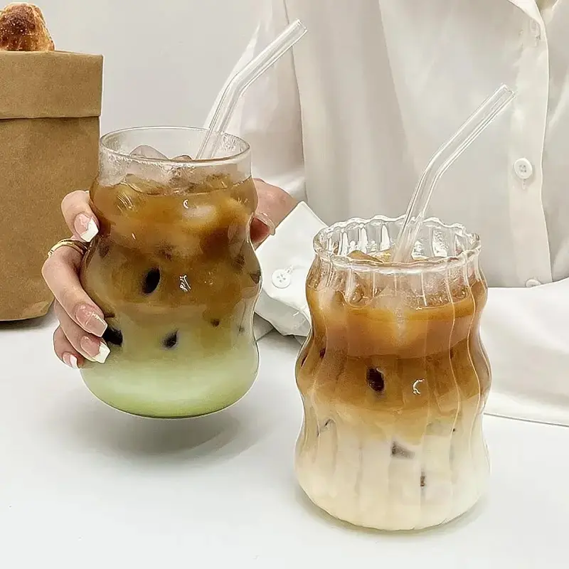 One Two Cups Gelas Kaca Borosilicate Aesthetic Coffee Glass - GK23 Peralatan Kopi Minuman 7