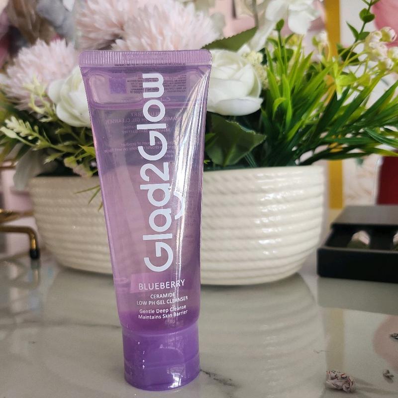 Glad2Glow Facial Wash Blueberry Ceramide Low PH gel 0
