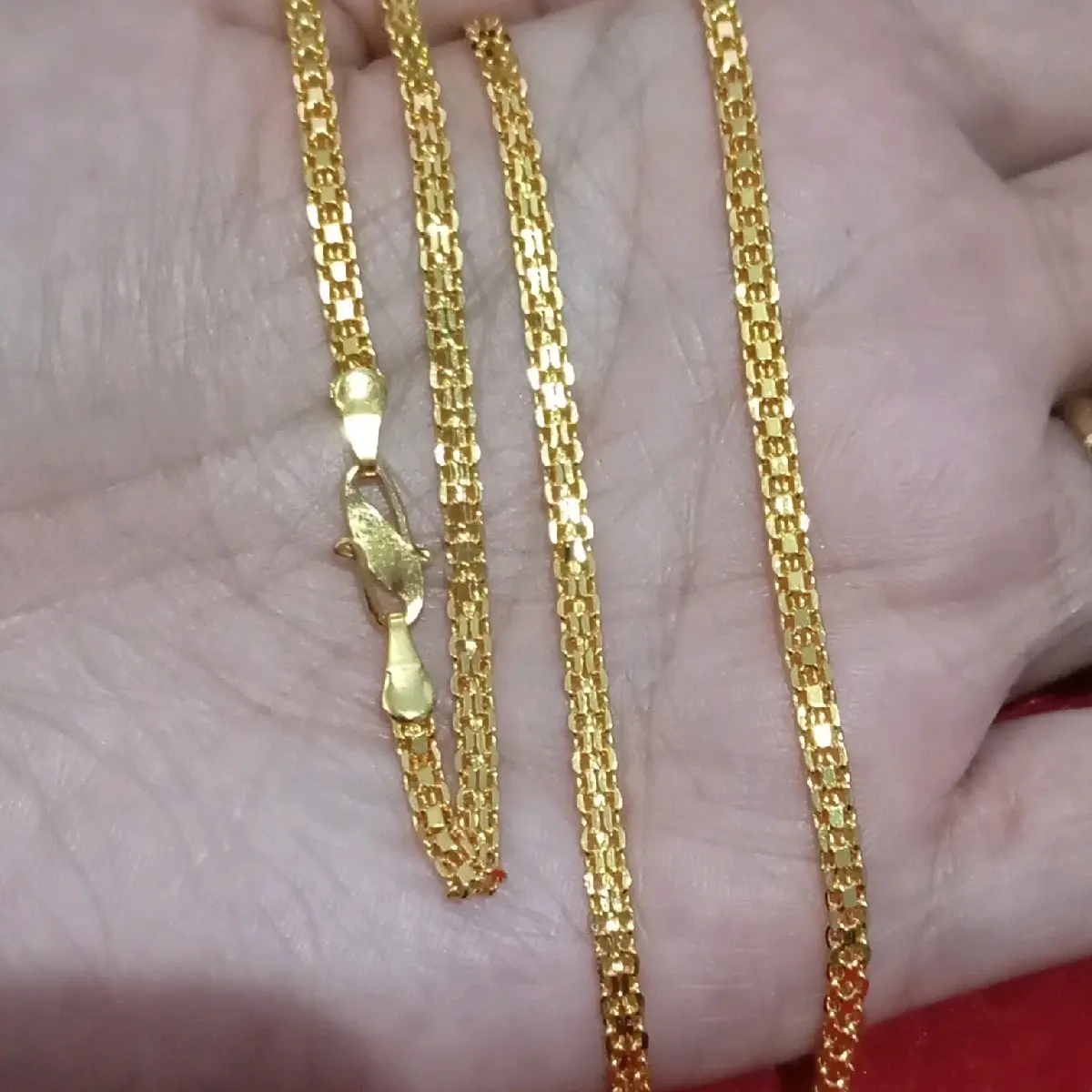 kalung dobel medan koin mesin ( rantai nya saja) ukuran 45cm