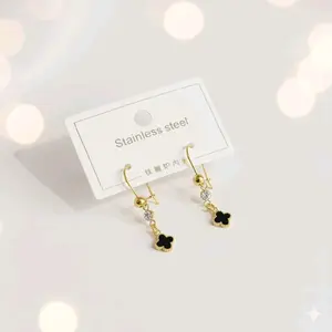 Anting Gantung Wanita Kekinian Populer titanium dengan Desain Cantik dan Elegan Tahan Lama Tidak Mudah Berkarat Cocok untuk Berbagai Kesempatan