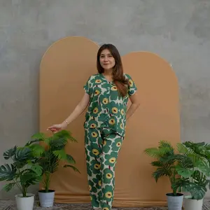 BABYDOLL V NECK KANCING PANJANG | PIYAMA  KEKINIAN |  PIYAMA WANITA