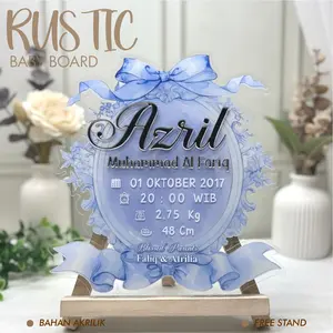 BABY BOARD KING QUEEN / PAPAN NAMA ANAK BAYI BARU LAHIR