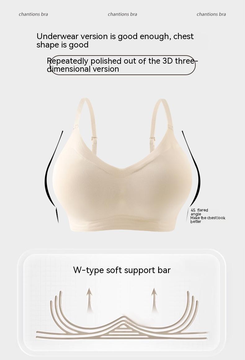 Product Introduction of Expansion cartoon breasts small breasts show large comfortable non-marking underwear female thickened cup pads breathable non-steel ring gathered bra 7