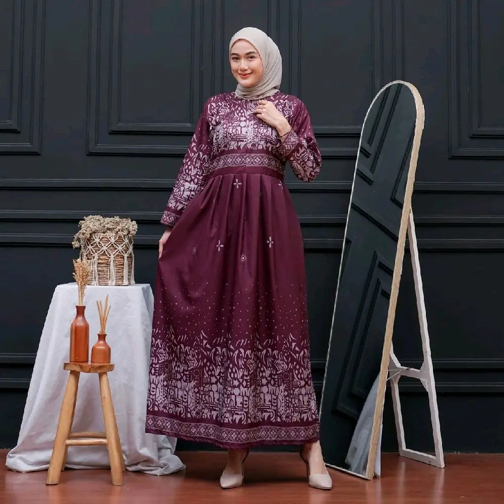 gamis dws sutena burgundi