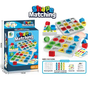 Maxshop Mainan Anak Shape Matching Board Game Edukasi Puzzle Geometris Sorter Bentuk Belajar Permainan