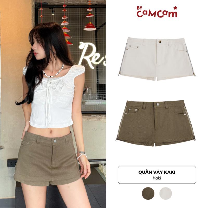 Quần Váy Vải Kaki Dày Dặn 2 Đường Khoá Basic Cá Tính Đi Học Đi Chơi_CQA265