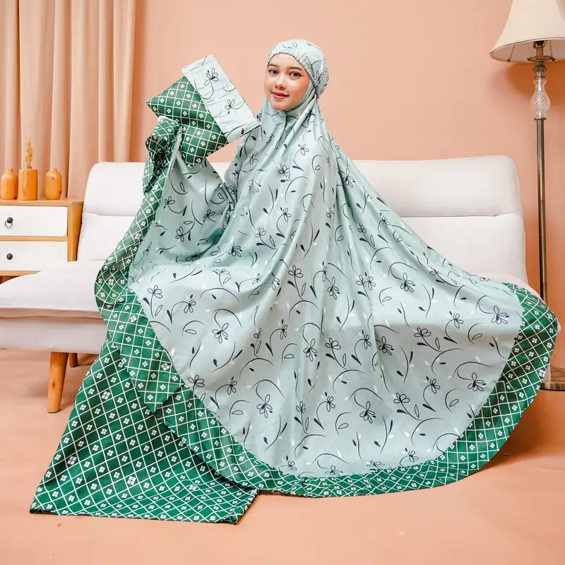 Mukena Dewasa Ukuran Jumbo  Sheza Rayon Bali Atasan Bawahan 2