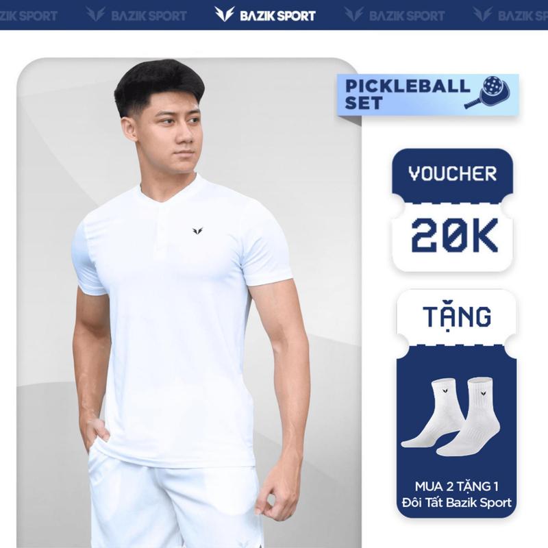 Áo Thun Cổ Trụ Pickleball BAZIK Wings CoolEx Siêu Co Giãn, Thoáng Khí, Đa Năng Vận Động