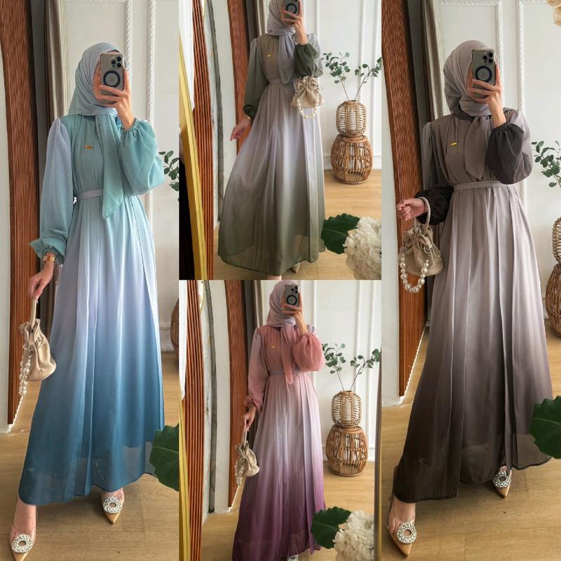 [Byaeesya] ZAHIRA SET HIJAB DRESS | Set Gamis Ceruty Kondangan 2