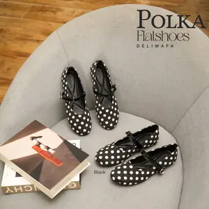 Deliwafa - Polka Flatshoes | Fashion Wanita