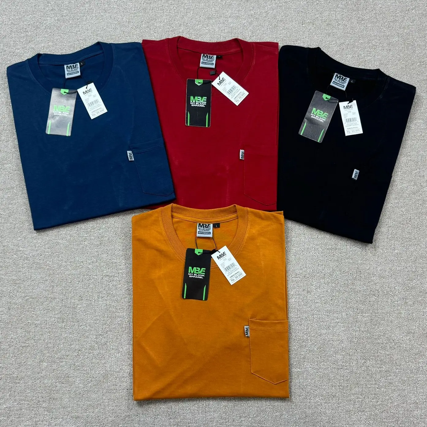PAKET 4PCS 100RIBU Kaos Pocket Saku Pria  Dan Wanita