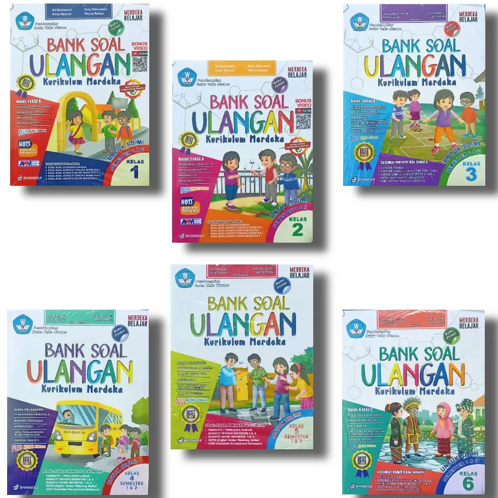 Buku Pintar Bank Soal Ulangan Kurikulum Merdeka SD/MI Kelas 1, 2, 3 4, 5 6 Semester 1&2 Kurikulum Merdeka
