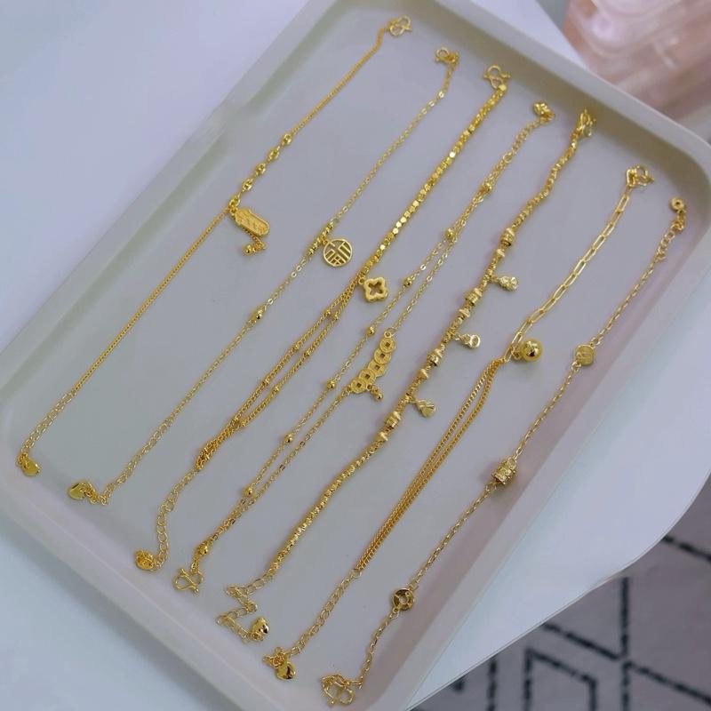 Lắc chân đồng mạ vàng phù sa Trung Quốc