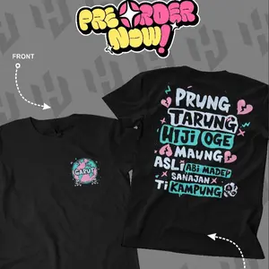 T-Shirt Garut Volt2 Bahan Cotton Combad Premium 24 Desain Prung Tarung Wiji Oge Maung Asli Abi Madep Sanajan Ti Kampung