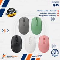 Gambar Rexus Q35 Mouse Wireless Dual Connection 2.4GHz Bluetooh Silent Click 3 Level DPI Free Battery - Hitam dari Starcomp Semarang Kota Semarang 1 Tokopedia