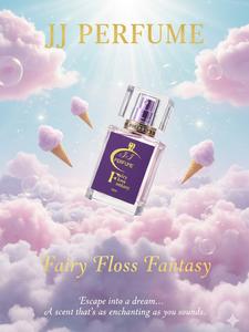 JJ Perfume Fairy Floss Fantasy - Parfum Wanita Manis Buah-Buahan & Marshmallow Lembut - Pengalaman Wangi Unik & Menggoda