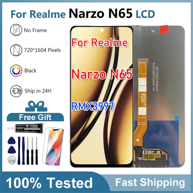 6.67 inci kompatibel dengan Realme Narzo N65 LCD, RMX3997 Paparan ...