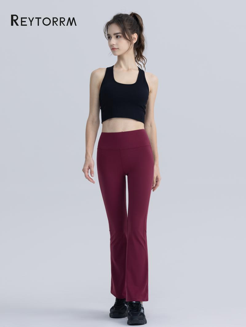 Product Introduction of Reytorrm Legging Sport Celana Yoga Wanita Celana Cutbray Basic Wide Leg High Waist Yoga Pants（CK066) Olahraga Pakaian Outdoor 6